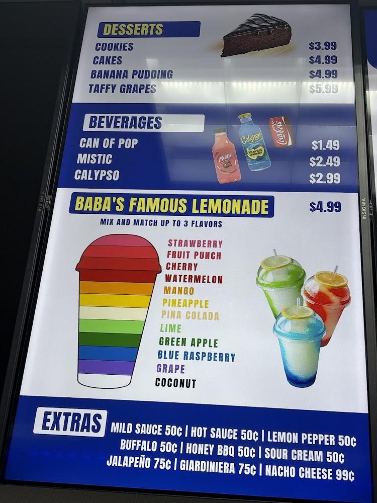 Baba's Famous Steak and Lemonade Menu image 1